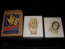 NIB Palmistry Hand Model Resin Sculpture Fortune Telling Palm Reading w/ Booklet