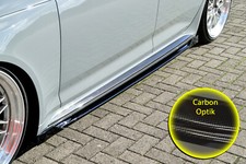 CUP Seitenschweller mit Wings vorne hinten aus ABS für Audi RS4 B9 Carbon Optik