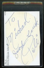 PELE Signed Index Card Cut Autographed Auto Autograph BRAZIL IMPECCABLE