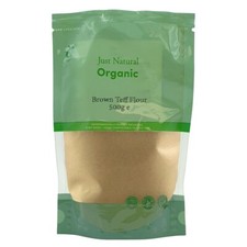 Just Natural Organic | Organic Teff Flour - Brown 500g | 2 x 500g 14.96 per kilo
