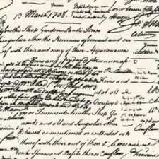 1 1/3 Yard Antiquity Old Scripts Black on Cream Cotton Fabric Michael Miller