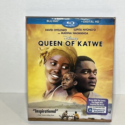 Queen of Katwe Disney Blu-ray Digital HD Movie Chess True Story Sports Drama NEW