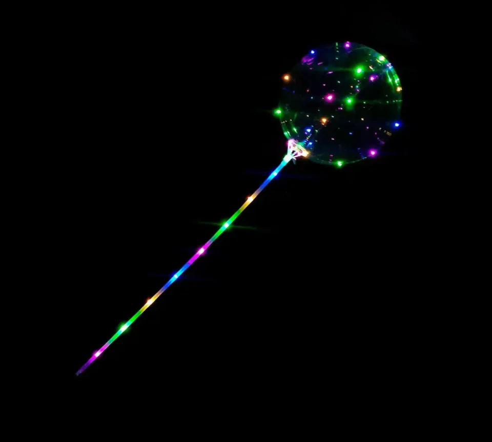 Bobo LED Iluminado Transparente Globo Boda Cumpleaños Fiesta Foto 4 de 4