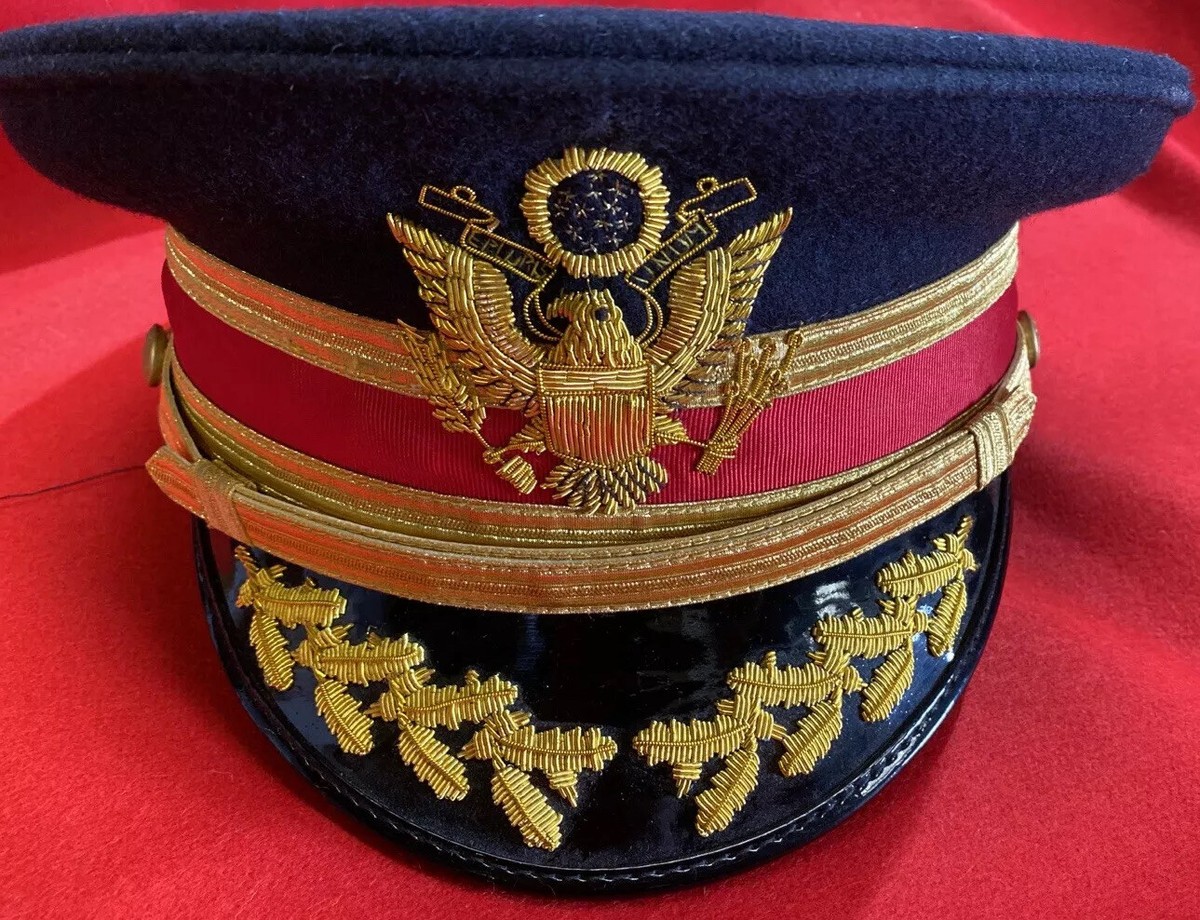 US Army Officer M1912 Dress Blue Cap for Artiller Field Grade Officer Size 7 1/8 US Army Officer M1912 Dress Blue Cap for Artiller Field Grade Officer Size 7 1/8