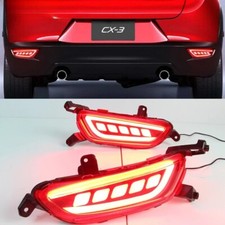 1Set Reflector Car LED Rear Fog Lamp Brake Light Turn Signal Light Rear Fog Lamp