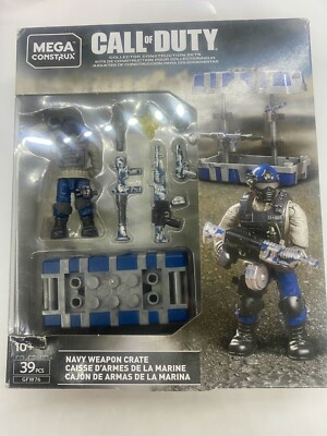 Call Of Duty Mega Construx  NEW Weapons Crate Navy SEALED 39 PIECES !