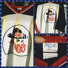 1970s Athlete Knits Nascar Skoal Bandit Hockey JERSEY + Mask Hip Hop Rap USA XXL