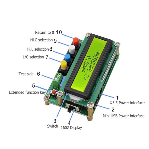 Digital LC100-A LCD High Precision Inductance Capacitance L/C Meter Tester L1 ^~ - Picture 3 of 6