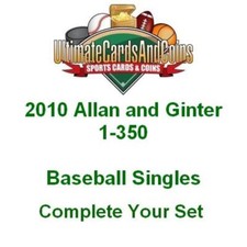 2010 Allen and Ginter Baseball Singles 175-350 Complete Your Set  Sharp Cards