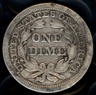 1854 SEATED LIBERTY SILVER DIME WITH ARROWS~ VERY FINE CONDITION