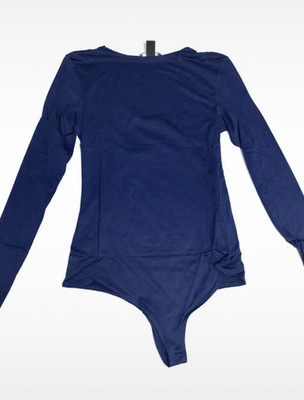 AMISU Damen Body langarm dunkelblau Größe S Einteiler Normalgröße  