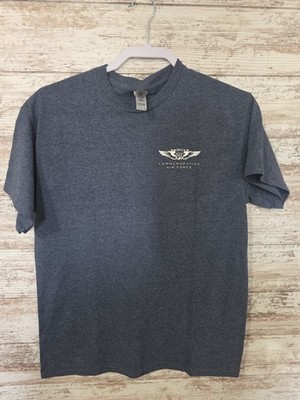 Gildan Ultra Cotton T-Shirt Men M Gray Commemorative Air Force B-29 Fifi Graphic
