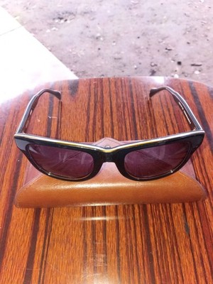 Derek Lam Brody Handmade Cat Eye Sunglasses Black/Red Tinted 140mm 52 22-140