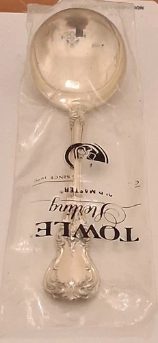 Towle Old Master Sterling Silver Bouillon Cream Soup Spoon Never Used