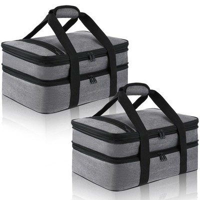 2 Pieces Insulated Casserole Carrier Pie Carrier for Transport Casserole Carr...