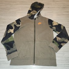 Nike Full Zip Hoddie Boy's Camouflage/Tan Size Youth Large C3