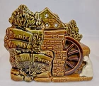 Vintage 1950s McCoy Down by the Old Mill Stream Ceramic Double Planter