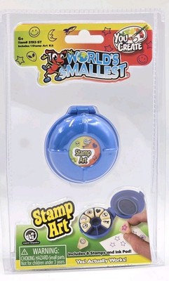 Brand New World's Smallest You Create Stamp Art Kit With 8 Stamps & Ink Pad