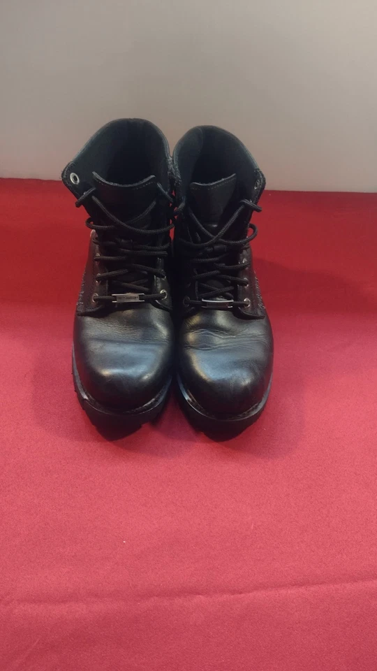 黑色皮革 6 英寸 Harley Davidson 靴子 — 第 2/4 张图片