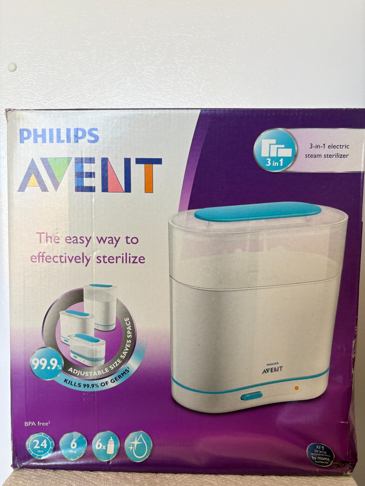 Philips Avent SCF284/05 3-in-1 Electric Steam Sterilizer