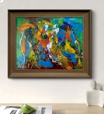 Original Art "Concept" 9x12 Canvas Expressionism Abstract Design Home Art