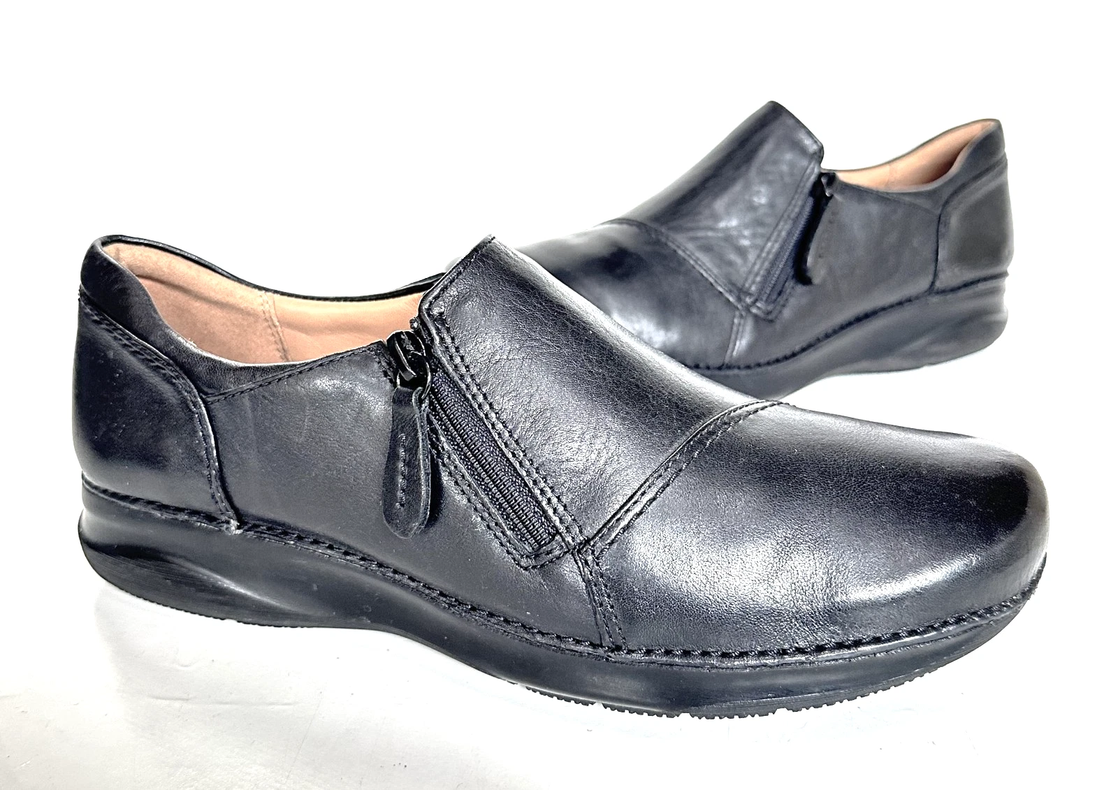 Mocassino donna Clarks Suttyn scarpe tacco basso non strutturate taglia UK 5 D ecc condizioni