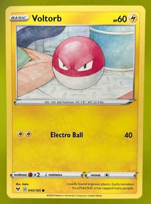2020 POKEMON SWORD & SHIELD VIVID VOLTAGE VOLTORB #045/185
