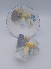 Shelley Regent shape Cup & Saucer 2160 Iris and Stream c.1933 781613 
