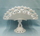 Vintage Westmoreland White Milk Glass Doric Lace Banana Dish