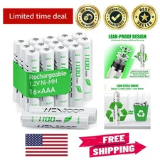 Rechargeable 16 Pack AAA Batteries - Pre-Charged & Low Self Discharge Technology