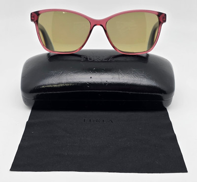 Furla VFU074K Col. 096D Burgundy Purple Cat Eye Eyeglasses Frame w/ Case 54mm