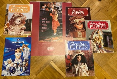 Porzellan Puppe DeAgostini / Schildkröt- Sammelhefte + Götz Puppen Kalender 2002