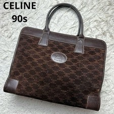 CELINE Phoebe Macadam Suede Leather Handbag V...