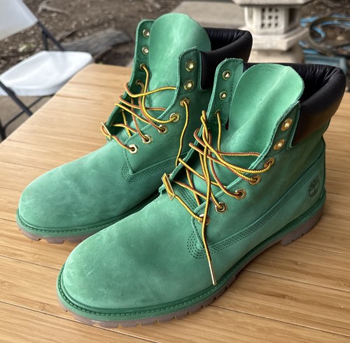 Timberland 6 Inch Limited Winter Green Waterproof Boots Size 13 M Rare - 第 1/15 張圖片