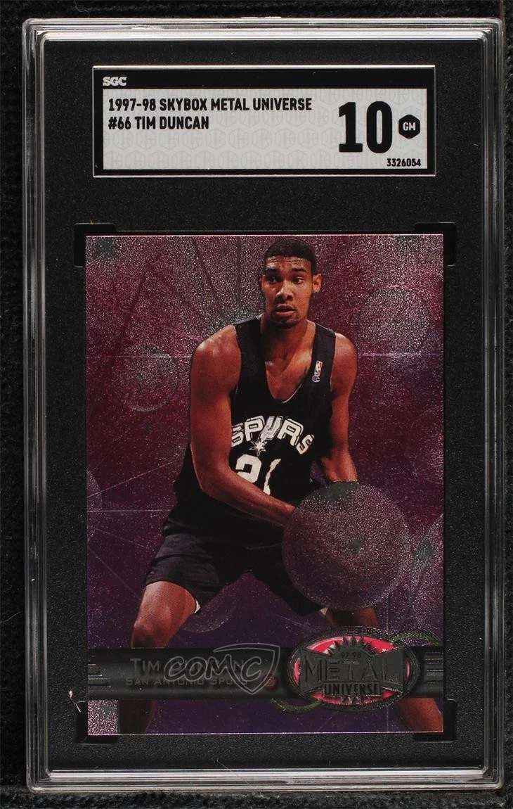 Tim Duncan Basketball Grade 10 Rookie Sports Trading Cards