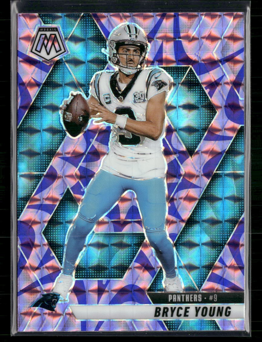 2025 Panini Mosaic #86 Bryce Young Mosaic Reactive Purple Carolina Panthers