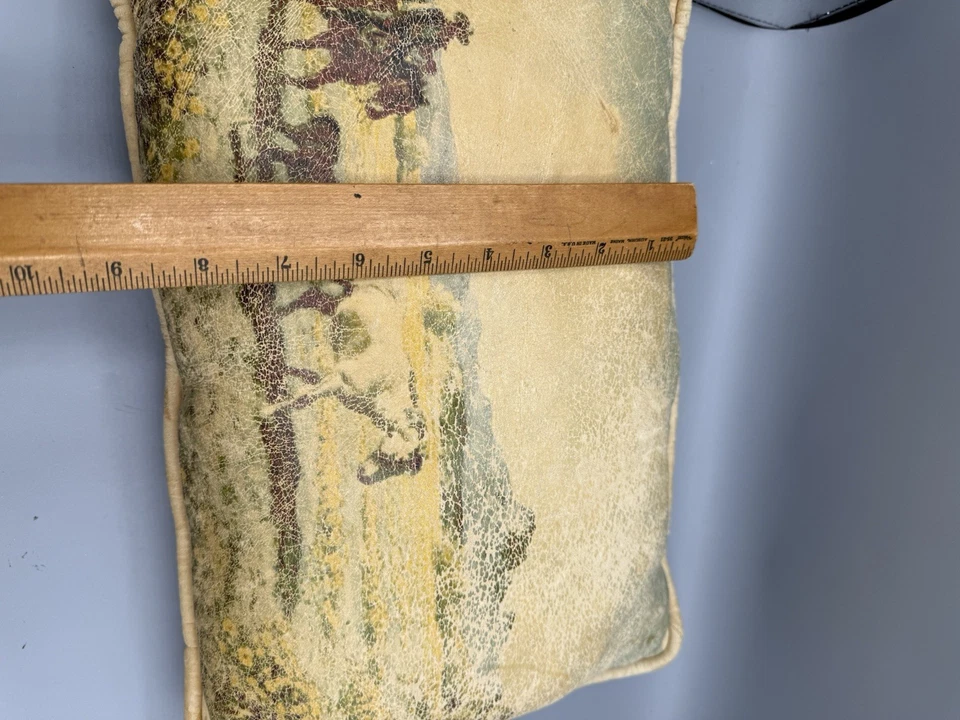 Almohada Decorativa Escena Caballo Vaquero Occidental De Colección Rústica Casa de Campo Foto 4 de 4