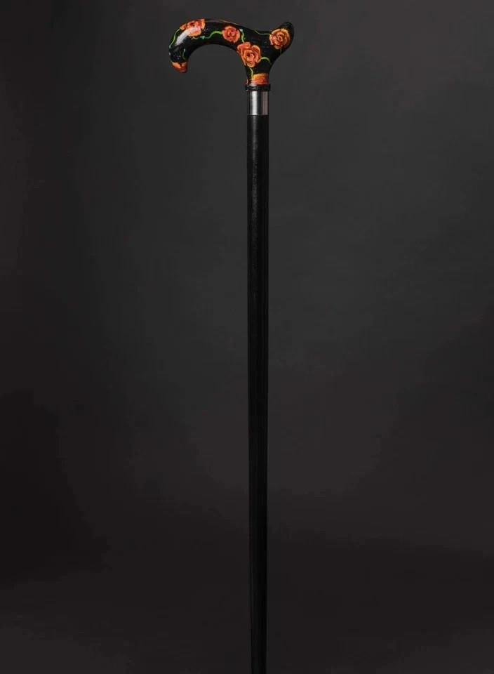 Hand Painted design wooden walking stick for men women walking cane best Gift S9 View 2