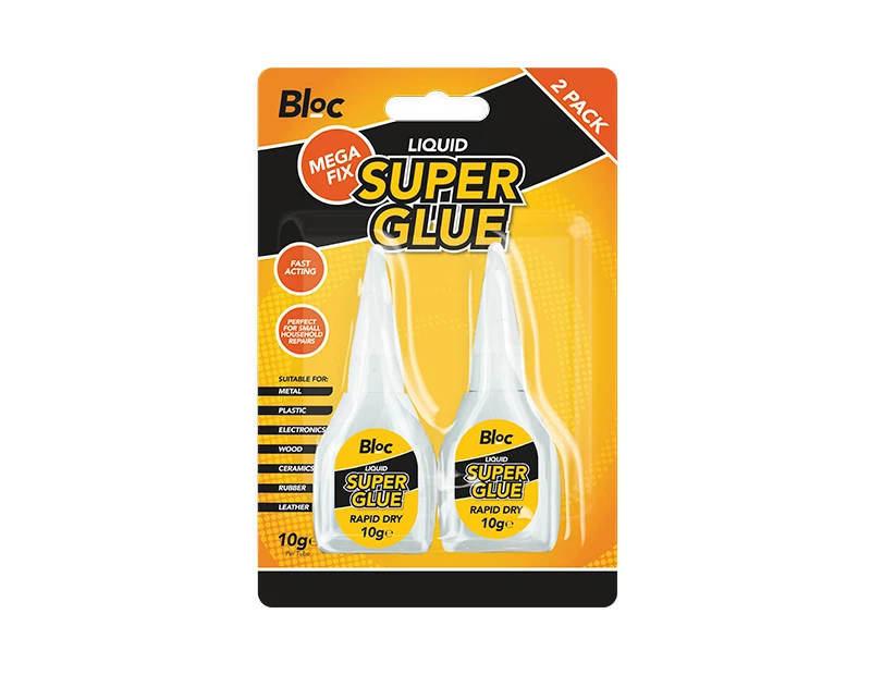 Superglue 10g 2 Pack Strong Instant Adhesive Fast Bonding Glue Set