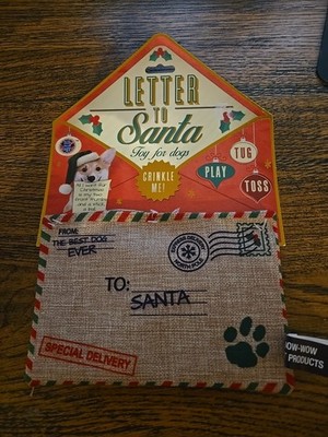 Letter To Santa From The Best Dog Ever Crinkle Toy - Unique & Adorable  *NEW*