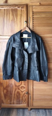 H&M Studio Limited Edition Real Leather Blouson Jacket Rare Viral - Size M New
