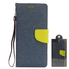 GSA Denim Flip Wallet Case For iPhone 12 Pro Max (6.7") Blue Green