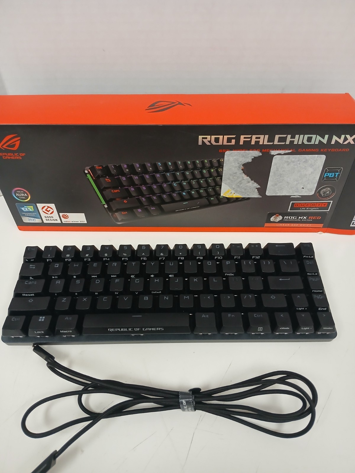 ASUS ROG Falchion NX M601 Wireless 65% Mechanical Gaming Keyboard , Black