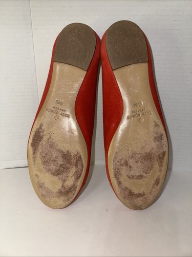 Kate Spade Wildleder Julip Love Ballerina flach 9,5 M Schuhe rot ohne Karton - Bild 7 von 7