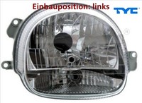 TYC 20-6184-05-2 Hauptscheinwerfer Links Scheinwerfer Frontscheinwerfer
