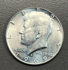 1969 D Kennedy Half Dollar / 40% Silver US Coin / 50 Cent Piece