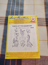 Aunt Martha's Hot Iron Transfers 3926 Kids LETTER SAMPLER
