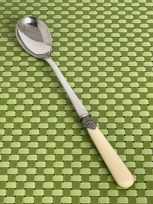 EME Napolean-Ivory Stainless Iced Tea Spoon Glossy 18/10 Italy Inox - 8 3/8''