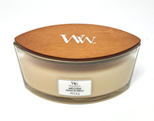 CANDELA PROFUMATA ELLITTICA * WOODWICK_BACCA DI VANIGLIA_ STOPPINO LEGNO 50 ORE