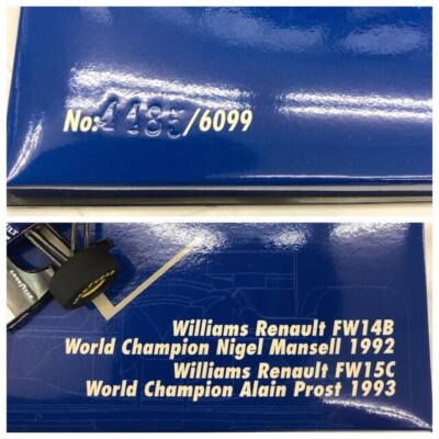 Minichamps Williams 1/43 F1 Fw14B Fw15C Limited Edition Used
